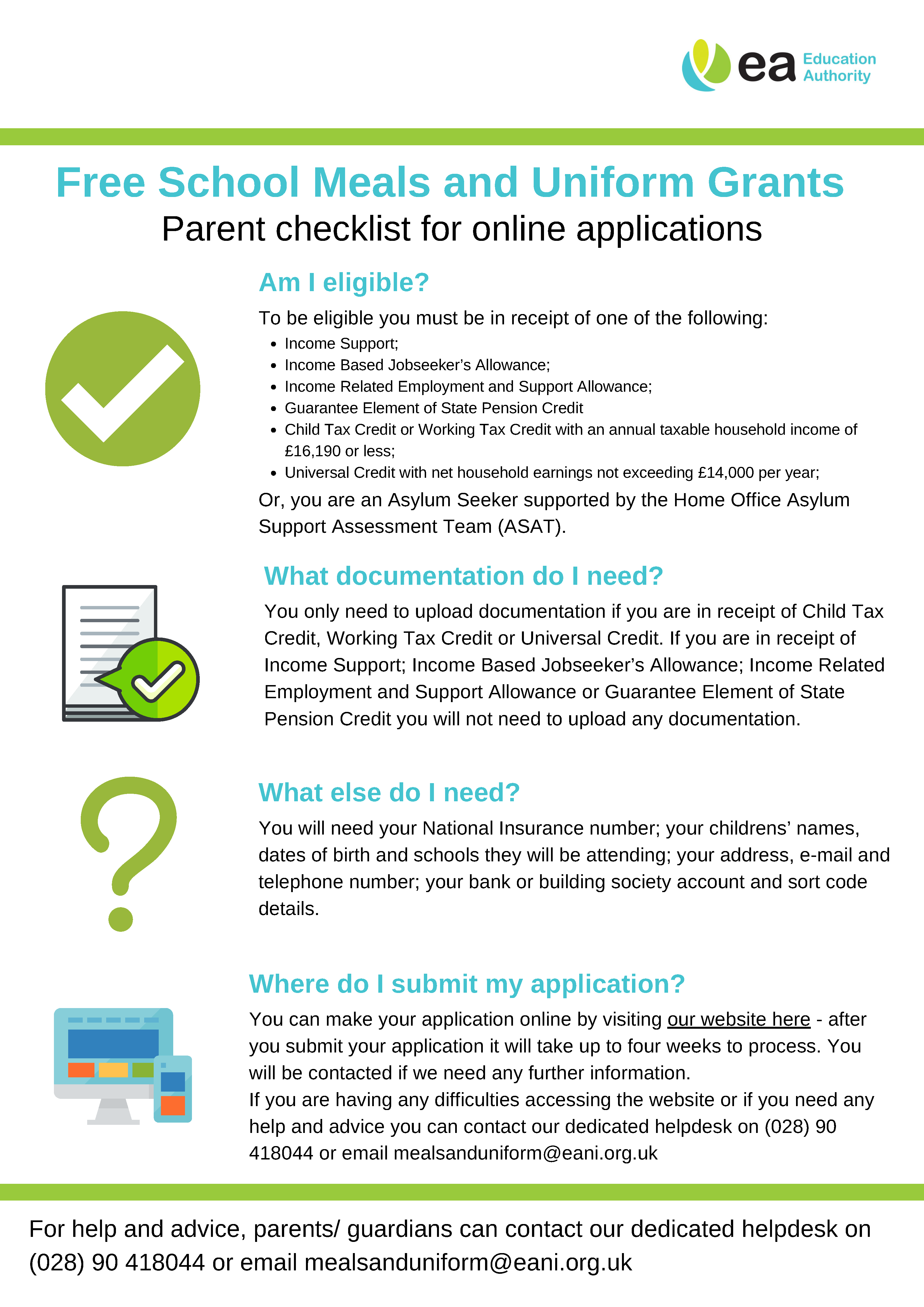 Free School Meals and Uniform Grants Rural Community Network