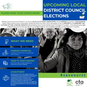 Fermanagh Community Transport Local Election 2023 flyer